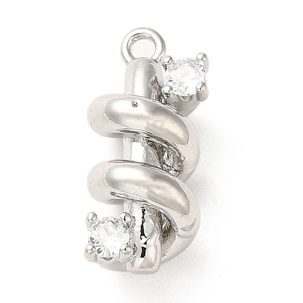 PandaHall Brass Micro Pave Cubic Zirconia Pendants, Spiral, Platinum, 16x7.5x7mm, Hole: 1.2mm Brass+Cubic Zirconia Column Clear
PandaHall Brass Micro Pave Cubic Zirconia Pendants, Spiral, Platinum, 16x7.5x7mm, Hole: 1.2mm Brass+Cubic Zirconia Column Clear