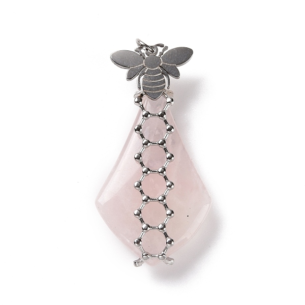 PandaHall Natural Rose Quartz Pendants, with Stainless Steel Color Plated 304 Stainless Steel Bee Findings, with Jump Ring, Teardrop...
PandaHall Natural Rose Quartz Pendants, with Stainless Steel Color Plated 304 Stainless Steel Bee Findings, with Jump Ring, Teardrop...