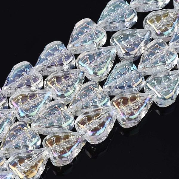 PandaHall Electroplate Glass Beads Strands, AB Color, Leaf, Clear AB, 10x8x4mm, Hole: 0.9mm, about 65pcs/strand, 24.80 inch(63cm) Glass Leaf..., White
PandaHall Electroplate Glass Beads Strands, AB Color, Leaf, Clear AB, 10x8x4mm, Hole: 0.9mm, about 65pcs/strand, 24.80 inch(63cm) Glass Leaf..., White