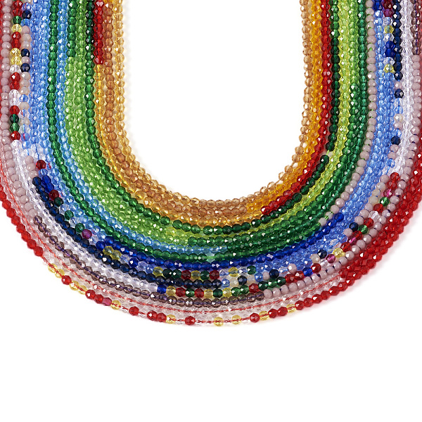 PandaHall 15 Strands 15 Colors Transparent Gradient Color Glass Beads Strands, Segmented Multi-color Beads, Faceted Round, Mixed Color, 2mm..., Multicolor
PandaHall 15 Strands 15 Colors Transparent Gradient Color Glass Beads Strands, Segmented Multi-color Beads, Faceted Round, Mixed Color, 2mm..., Multicolor
