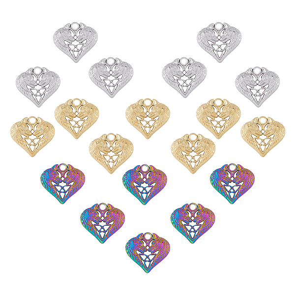 PandaHall DICOSMETIC 18Pcs 3 Colors Heart Charms Hollow Heart with Wolf and Trinity Knot Charms Golden and Rainbow Color 3D Heart Infinity...
PandaHall DICOSMETIC 18Pcs 3 Colors Heart Charms Hollow Heart with Wolf and Trinity Knot Charms Golden and Rainbow Color 3D Heart Infinity...