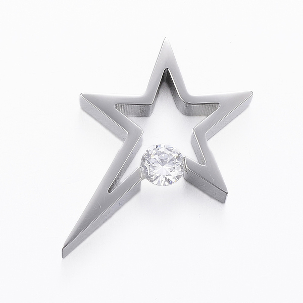 PandaHall 304 Stainless Steel Pendants, with Cubic Zirconia, Star, Stainless Steel Color, 33x24.5x6mm, Hole: 3mm Stainless Steel+Cubic...
PandaHall 304 Stainless Steel Pendants, with Cubic Zirconia, Star, Stainless Steel Color, 33x24.5x6mm, Hole: 3mm Stainless Steel+Cubic...