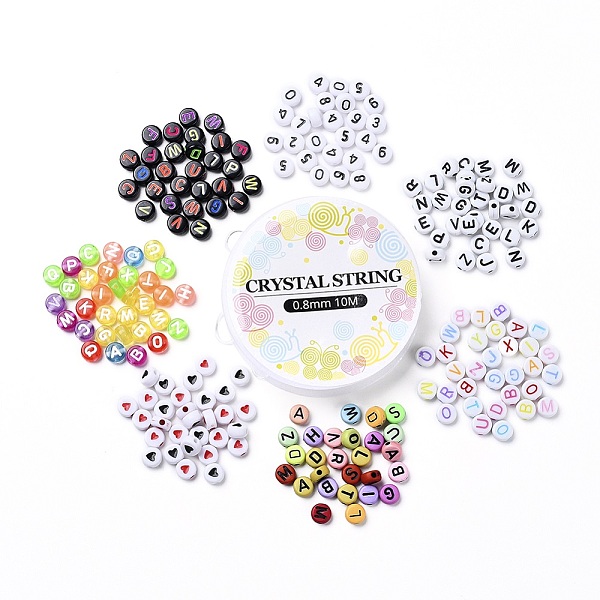 PandaHall DIY Bracelet Jewelry Making Kits, Including Flat Round with Random Initial Letter Transparent Acrylic Beads, Elastic Crystal..., Multicolor
PandaHall DIY Bracelet Jewelry Making Kits, Including Flat Round with Random Initial Letter Transparent Acrylic Beads, Elastic Crystal..., Multicolor