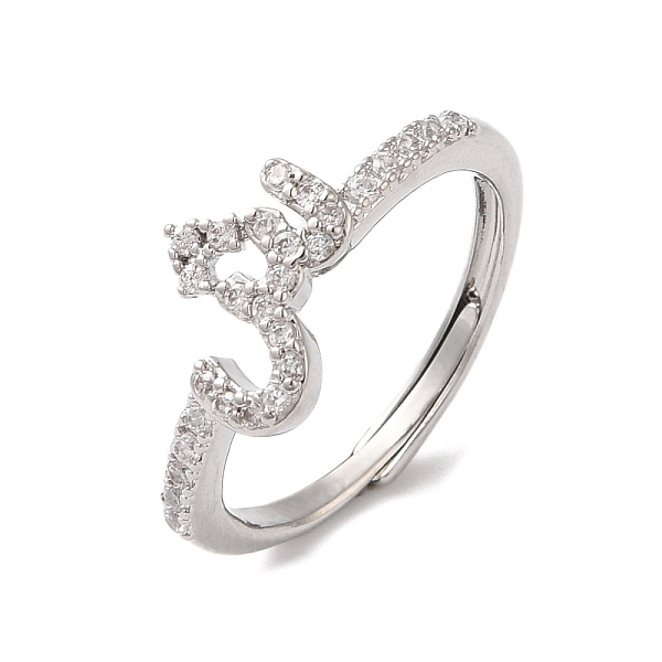 PandaHall Rack Plating Brass Cubic Zirconia Arabic Letters Adjustable Rings for Women, Cadmium Free & Lead Free, Long-Lasting Plated..., Clear
PandaHall Rack Plating Brass Cubic Zirconia Arabic Letters Adjustable Rings for Women, Cadmium Free & Lead Free, Long-Lasting Plated..., Clear