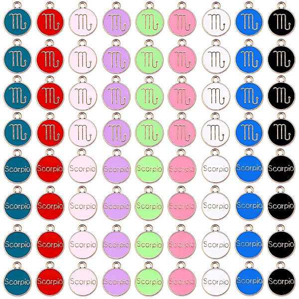PandaHall 72Pcs 9 Colors Alloy Enamel Pendants, Cadmium Free & Lead Free, Flat Round with Constellation, Light Gold, Scorpio, 22x18x2mm...
PandaHall 72Pcs 9 Colors Alloy Enamel Pendants, Cadmium Free & Lead Free, Flat Round with Constellation, Light Gold, Scorpio, 22x18x2mm...