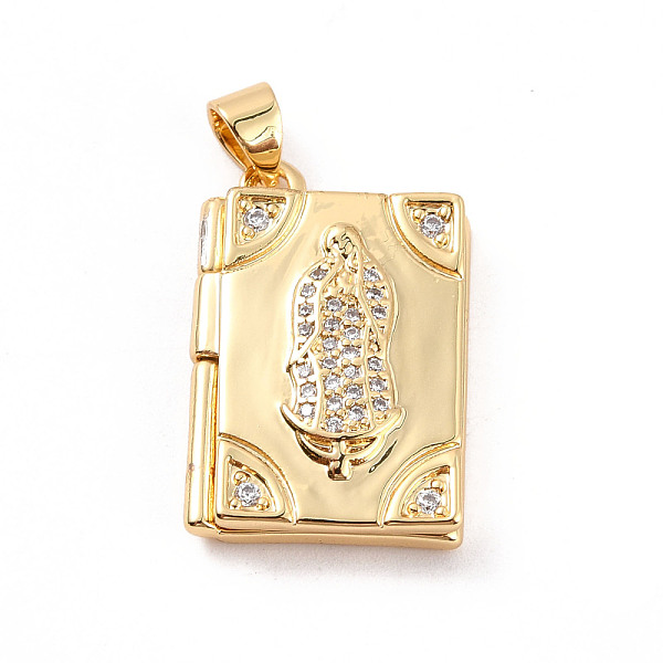 PandaHall Rack Plating Brass Micro Pave Clear Cubic Zirconia Locket Pendants, Cadmium Free & Lead Free, Religion, Rectangle with Virgin Mary...
PandaHall Rack Plating Brass Micro Pave Clear Cubic Zirconia Locket Pendants, Cadmium Free & Lead Free, Religion, Rectangle with Virgin Mary...
