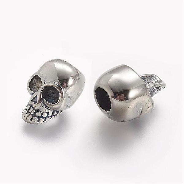 PandaHall 304 Stainless Steel Beads, Skull, Large Hole Beads, Antique Silver, 20x13x13mm, Hole: 6mm 304 Stainless Steel Skull
PandaHall 304 Stainless Steel Beads, Skull, Large Hole Beads, Antique Silver, 20x13x13mm, Hole: 6mm 304 Stainless Steel Skull