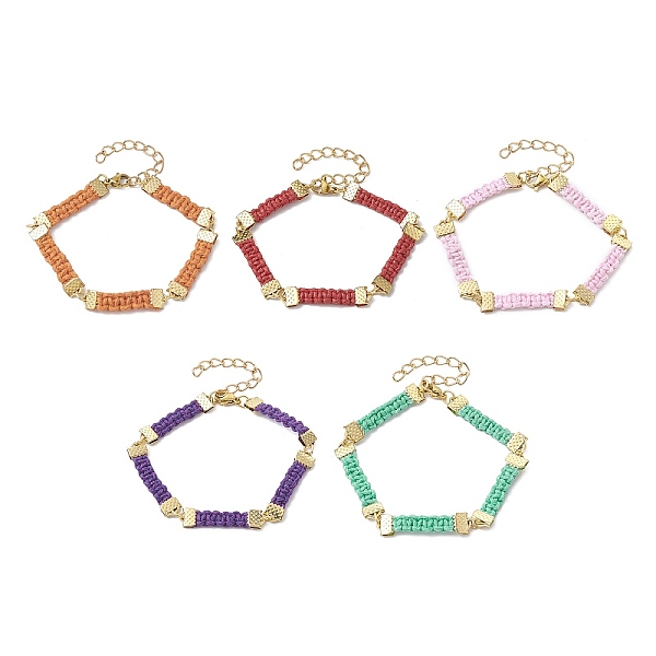 PandaHall Braided Waxed Polyester Rectangle Link Chain Bracelets, with Real 18K Gold Plated 304 Stainless Steel Clasps, Mixed Color, 6-3/4..., Multicolor
PandaHall Braided Waxed Polyester Rectangle Link Chain Bracelets, with Real 18K Gold Plated 304 Stainless Steel Clasps, Mixed Color, 6-3/4..., Multicolor