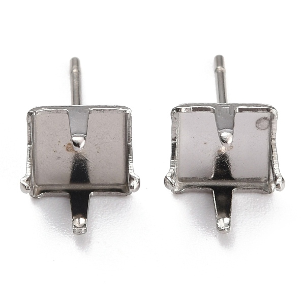 PandaHall 304 Stainless Steel Stud Earring Settings, Prong Earring Settings, Square, Stainless Steel Color, Fit for 8mm Rhinestone, 8x8mm...
PandaHall 304 Stainless Steel Stud Earring Settings, Prong Earring Settings, Square, Stainless Steel Color, Fit for 8mm Rhinestone, 8x8mm...