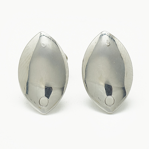 PandaHall 304 Stainless Steel Stud Earring Findings, with Loop, Horse Eye, Stainless Steel Color, 14.5x9mm, Hole: 1.4mm, Pin: 0.8mm 304...
PandaHall 304 Stainless Steel Stud Earring Findings, with Loop, Horse Eye, Stainless Steel Color, 14.5x9mm, Hole: 1.4mm, Pin: 0.8mm 304...