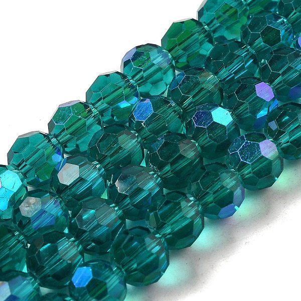 PandaHall Electroplate Transparent Glass Beads Strands, Faceted, Round, Rainbow Plated, Dark Turquoise, 8mm, Hole: 1mm, about...
PandaHall Electroplate Transparent Glass Beads Strands, Faceted, Round, Rainbow Plated, Dark Turquoise, 8mm, Hole: 1mm, about...