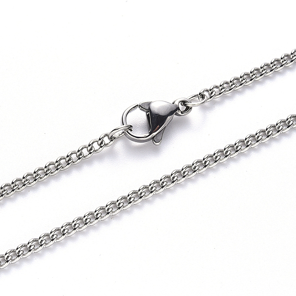 PandaHall 304 Stainless Steel Curb Chain Necklace, with Lobster Claw Clasp, Stainless Steel Color, Link: 2x1.5x0.4mm, 19.68 inch(50cm)...
PandaHall 304 Stainless Steel Curb Chain Necklace, with Lobster Claw Clasp, Stainless Steel Color, Link: 2x1.5x0.4mm, 19.68 inch(50cm)...