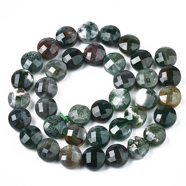 PandaHall Natural Moss Agate Beads Strands, Faceted, Flat Round, Dark Slate Gray, 9.5~10.5x10.5x6.5mm, Hole: 1mm, about 38pcs/strand, 15.43...
PandaHall Natural Moss Agate Beads Strands, Faceted, Flat Round, Dark Slate Gray, 9.5~10.5x10.5x6.5mm, Hole: 1mm, about 38pcs/strand, 15.43...