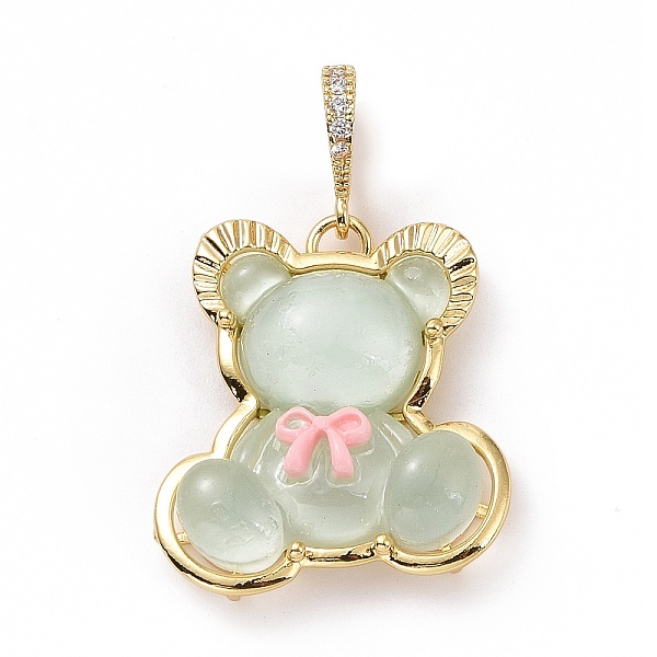 PandaHall Translucent Resin Pendants, Bear with Bowknot Charm, with Brass Micro Pave Clear Cubic Zirconia, Cadmium Free & Lead Free, Real...
PandaHall Translucent Resin Pendants, Bear with Bowknot Charm, with Brass Micro Pave Clear Cubic Zirconia, Cadmium Free & Lead Free, Real...
