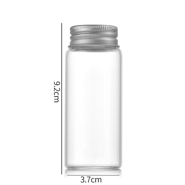 PandaHall Clear Glass Bottles Bead Containers, Screw Top Bead Storage Tubes with Aluminum Cap, Column, Silver, 3.7x9cm, Capacity: 70ml...
PandaHall Clear Glass Bottles Bead Containers, Screw Top Bead Storage Tubes with Aluminum Cap, Column, Silver, 3.7x9cm, Capacity: 70ml...