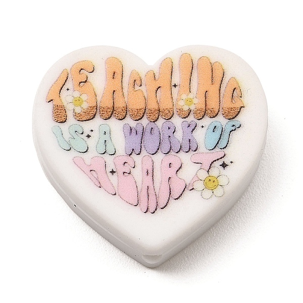 PandaHall Heart Silicone Focal Beads, Chewing Beads For Teethers, DIY Nursing Necklaces Making, Word, 26x28x8mm, Hole: 2mm Silicone Word..., Multicolor
PandaHall Heart Silicone Focal Beads, Chewing Beads For Teethers, DIY Nursing Necklaces Making, Word, 26x28x8mm, Hole: 2mm Silicone Word..., Multicolor