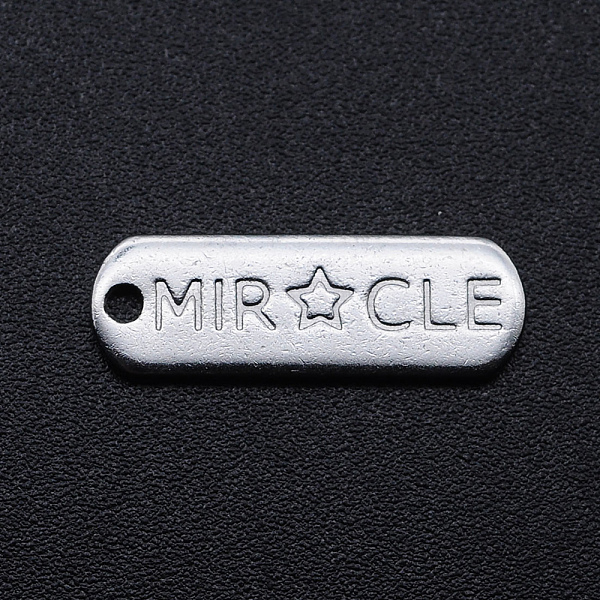 PandaHall 201 Stainless Steel Pendants, Oval with Word MIR CLE, Stainless Steel Color, 17.5x6x1mm, Hole: 1.2mm 201 Stainless Steel Oval
PandaHall 201 Stainless Steel Pendants, Oval with Word MIR CLE, Stainless Steel Color, 17.5x6x1mm, Hole: 1.2mm 201 Stainless Steel Oval