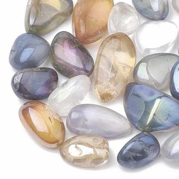 PandaHall Vacuum Plating Natural Quartz Crystal Beads, Tumbled Stone, No Hole/Undrilled, Nuggets, Mixed Color, 15~35x9~25x6~25mm, about..., Multicolor
PandaHall Vacuum Plating Natural Quartz Crystal Beads, Tumbled Stone, No Hole/Undrilled, Nuggets, Mixed Color, 15~35x9~25x6~25mm, about..., Multicolor