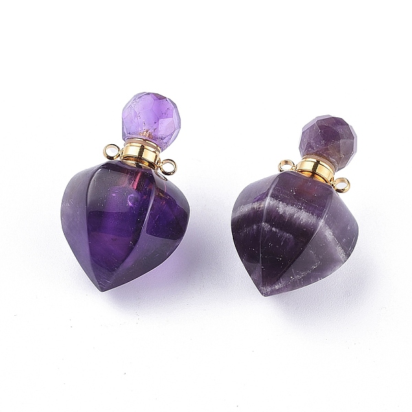 PandaHall Faceted Natural Amethyst Openable Perfume Bottle Pendants, with 304 Stainless Steel Findings, Peach Shape, Golden...
PandaHall Faceted Natural Amethyst Openable Perfume Bottle Pendants, with 304 Stainless Steel Findings, Peach Shape, Golden...