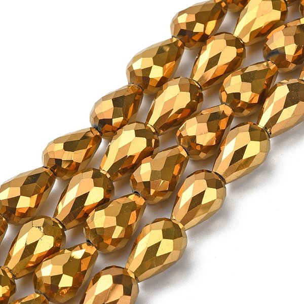 PandaHall Electroplate Glass Beads Strands, Faceted, teardrop, Golden Plated, 15x10mm, Hole: 1mm, about 50pcs/strand, 27.1 inch Glass...
PandaHall Electroplate Glass Beads Strands, Faceted, teardrop, Golden Plated, 15x10mm, Hole: 1mm, about 50pcs/strand, 27.1 inch Glass...
