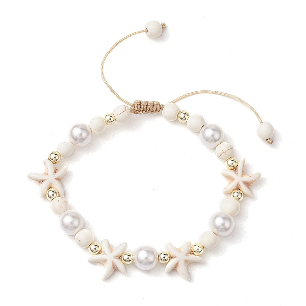 PandaHall Adjustable Dyed Synthetic Turquoise & Shell Pearl Braided Bead Bracelets, Summer Beach Starfish Bracelets for Women, Floral White...
PandaHall Adjustable Dyed Synthetic Turquoise & Shell Pearl Braided Bead Bracelets, Summer Beach Starfish Bracelets for Women, Floral White...