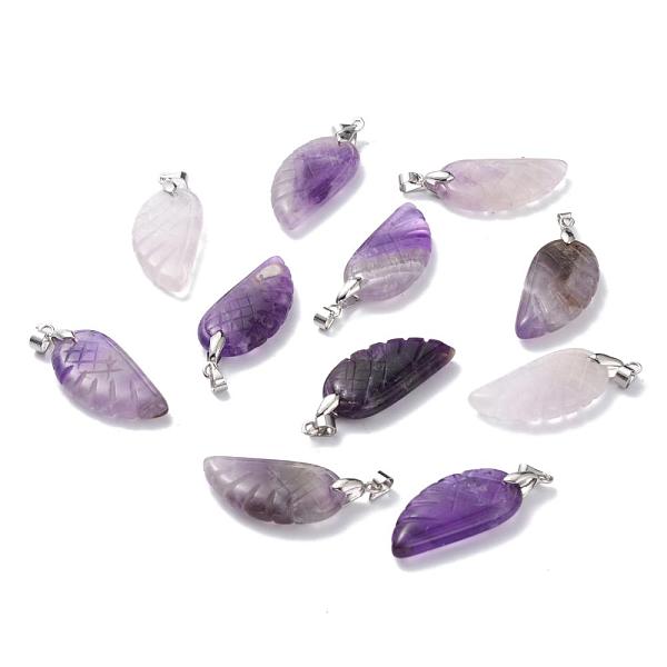 PandaHall Natural Amethyst Pendants, Wing, Platinum, 29x15x6mm, Hole: 4mm Amethyst Wing
PandaHall Natural Amethyst Pendants, Wing, Platinum, 29x15x6mm, Hole: 4mm Amethyst Wing