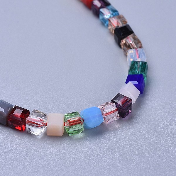 PandaHall Adjustable Nylon Cord Braided Bead Bracelets, with Faceted Transparent Glass Cube Beads, Red, 2-1/8 inch~3-1/8 inch(5.4~8cm) Glass...
PandaHall Adjustable Nylon Cord Braided Bead Bracelets, with Faceted Transparent Glass Cube Beads, Red, 2-1/8 inch~3-1/8 inch(5.4~8cm) Glass...
