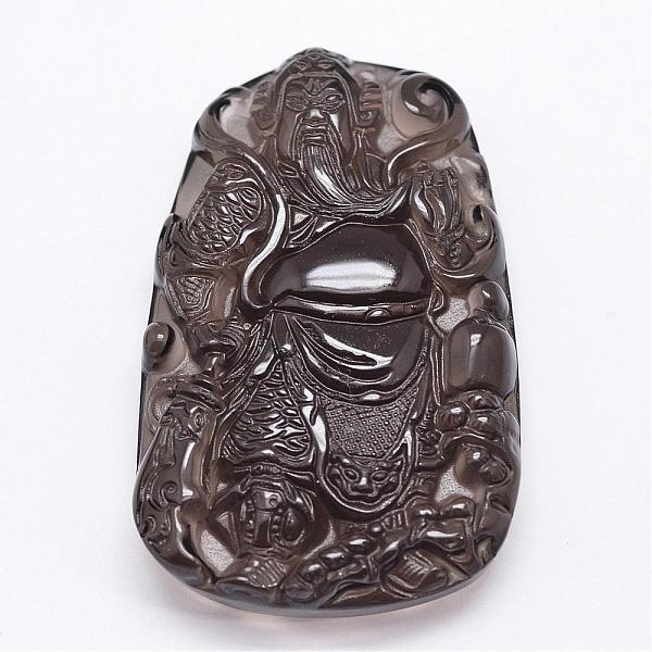 PandaHall Natural Ice Crystal Obsidian Carven Pendants, Kwan Kung, Black, 57x36x10mm, Hole: 1mm Obsidian Human Black
PandaHall Natural Ice Crystal Obsidian Carven Pendants, Kwan Kung, Black, 57x36x10mm, Hole: 1mm Obsidian Human Black