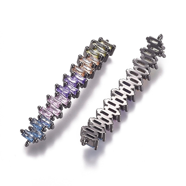 PandaHall Brass Micro Pave Cubic Zirconia Links connectors, Rectangle, Colorful, Gunmetal, 44x7x3.5mm, Hole: 0.8mm Brass+Cubic Zirconia...
PandaHall Brass Micro Pave Cubic Zirconia Links connectors, Rectangle, Colorful, Gunmetal, 44x7x3.5mm, Hole: 0.8mm Brass+Cubic Zirconia...