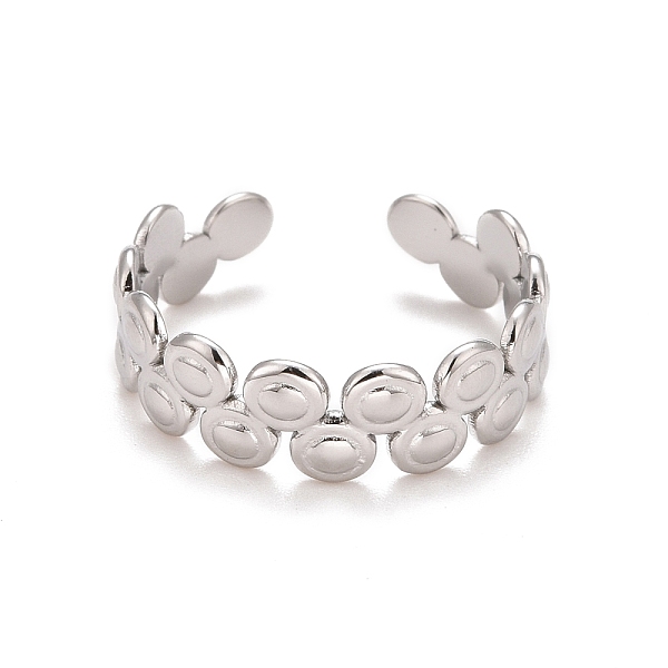 PandaHall 304 Stainless Steel Flat Round Wrap Open Cuff Ring for Women, Stainless Steel Color, US Size 8 1/4(18.3mm) 304 Stainless Steel
PandaHall 304 Stainless Steel Flat Round Wrap Open Cuff Ring for Women, Stainless Steel Color, US Size 8 1/4(18.3mm) 304 Stainless Steel