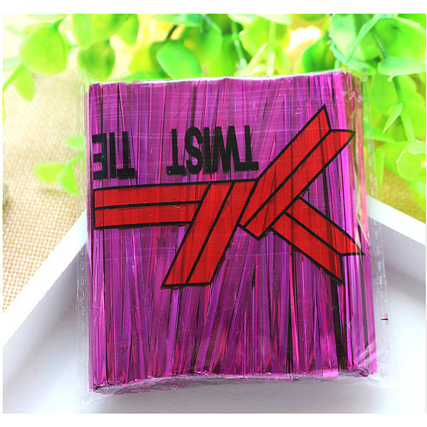 PandaHall Plastic Wire Twist Ties, with Iron Core, Bread Candy Bag Ties, Camellia, 79x3.8x0.3mm, about 720pcs/bag Plastic Pink
PandaHall Plastic Wire Twist Ties, with Iron Core, Bread Candy Bag Ties, Camellia, 79x3.8x0.3mm, about 720pcs/bag Plastic Pink