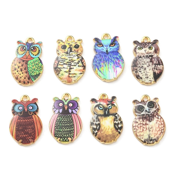 PandaHall Printed Alloy Pendants, Golden, Owl, Mixed Color, 23x14x2mm, Hole: 1.6mm Alloy Owl Multicolor
PandaHall Printed Alloy Pendants, Golden, Owl, Mixed Color, 23x14x2mm, Hole: 1.6mm Alloy Owl Multicolor