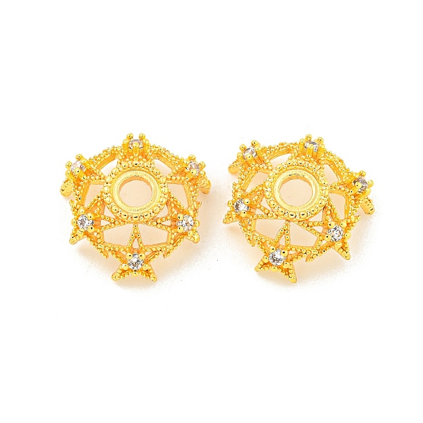 PandaHall Rack Plating Brass Micro Pave Clear Cubic Zirconia Bead Caps, Long-Lasting Plated, Lead Free & Cadmium Free, Flower, Real 18K Gold...
PandaHall Rack Plating Brass Micro Pave Clear Cubic Zirconia Bead Caps, Long-Lasting Plated, Lead Free & Cadmium Free, Flower, Real 18K Gold...