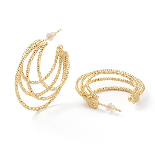 PandaHall Brass Half Hoop Earrings, Split Earrings, with Steel Pin and Plastic Ear Nuts, Long-Lasting Plated, Real 18K Gold Plated...
PandaHall Brass Half Hoop Earrings, Split Earrings, with Steel Pin and Plastic Ear Nuts, Long-Lasting Plated, Real 18K Gold Plated...