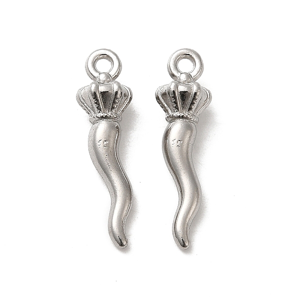PandaHall 304 Stainless Steel Pendants, Horn of Plenty/Italian Horn Cornicello Charms, Stainless Steel Color, 19.5x5x4.5mm, Hole: 1.2mm 304...
PandaHall 304 Stainless Steel Pendants, Horn of Plenty/Italian Horn Cornicello Charms, Stainless Steel Color, 19.5x5x4.5mm, Hole: 1.2mm 304...