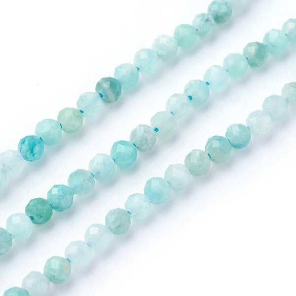 PandaHall Natural Amazonite Beads Strands, Faceted, Round, 3~3.5mm, Hole: 0.5mm, about 115~130pcs/strand, 14.5~16.1 inch(37~41cm) Amazonite..., Green
PandaHall Natural Amazonite Beads Strands, Faceted, Round, 3~3.5mm, Hole: 0.5mm, about 115~130pcs/strand, 14.5~16.1 inch(37~41cm) Amazonite..., Green