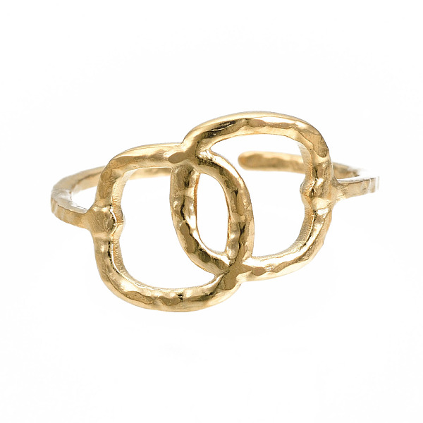 PandaHall 304 Stainless Steel Interlocking Oval Open Cuff Ring, Hollow Chunky Ring for Women, Golden, US Size 6 3/4(17.1mm) 304 Stainless...
PandaHall 304 Stainless Steel Interlocking Oval Open Cuff Ring, Hollow Chunky Ring for Women, Golden, US Size 6 3/4(17.1mm) 304 Stainless...