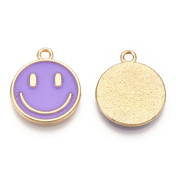 PandaHall Light Gold Tone Alloy Enamel Pendants, Flat Round with Smiling Face Charms, Medium Orchid, 19x16x1.5mm, Hole: 1.8mm Alloy+Enamel...
PandaHall Light Gold Tone Alloy Enamel Pendants, Flat Round with Smiling Face Charms, Medium Orchid, 19x16x1.5mm, Hole: 1.8mm Alloy+Enamel...