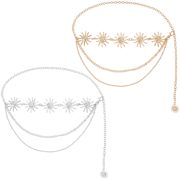 PandaHall CRASPIRE 2 Strands Metal Waist Chain Bohemia Multilayer Platinum Golden Adjustable Sun Pendant Belly Belt Body Jewelry Accessories...
PandaHall CRASPIRE 2 Strands Metal Waist Chain Bohemia Multilayer Platinum Golden Adjustable Sun Pendant Belly Belt Body Jewelry Accessories...