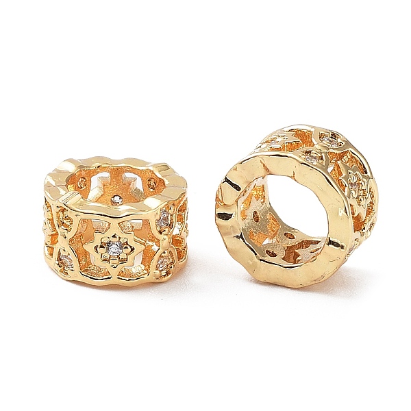 PandaHall Brass Micro Pave Cubic Zirconia European Beads, Large Hole Beads, Hollow Flat Round with Star, Real 18K Gold Plated, 9x5.5mm, Hole..., Clear
PandaHall Brass Micro Pave Cubic Zirconia European Beads, Large Hole Beads, Hollow Flat Round with Star, Real 18K Gold Plated, 9x5.5mm, Hole..., Clear
