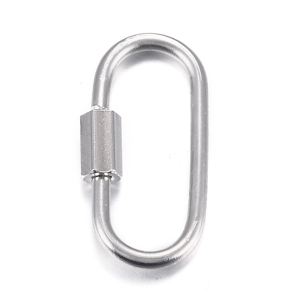 PandaHall 304 Stainless Steel Screw Carabiner Lock Charms, for Necklaces Making, Oval, Stainless Steel Color, 21x11x4mm, Screw: 7x4mm 304...
PandaHall 304 Stainless Steel Screw Carabiner Lock Charms, for Necklaces Making, Oval, Stainless Steel Color, 21x11x4mm, Screw: 7x4mm 304...