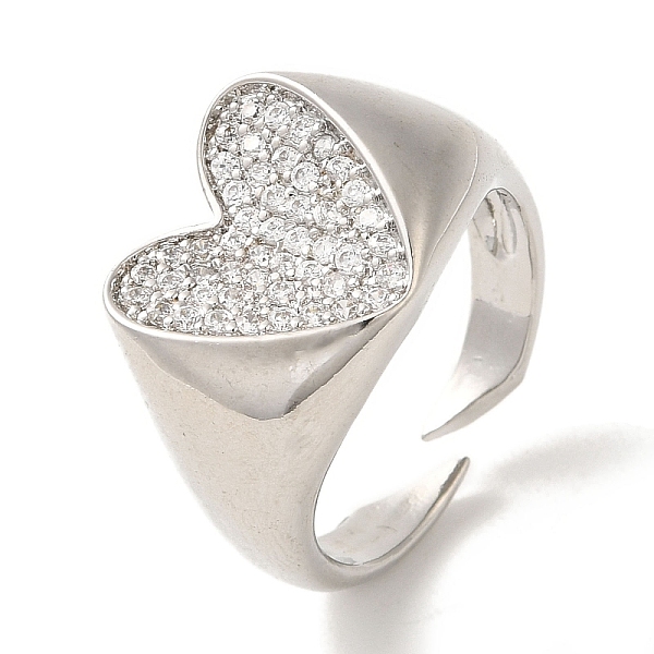 PandaHall Rack Plating Brass Micro Pave Cubic Zirconia Cuff Rings, Long-Lasting Plated, Lead Free & Cadmium Free, Heart, Platinum...
PandaHall Rack Plating Brass Micro Pave Cubic Zirconia Cuff Rings, Long-Lasting Plated, Lead Free & Cadmium Free, Heart, Platinum...
