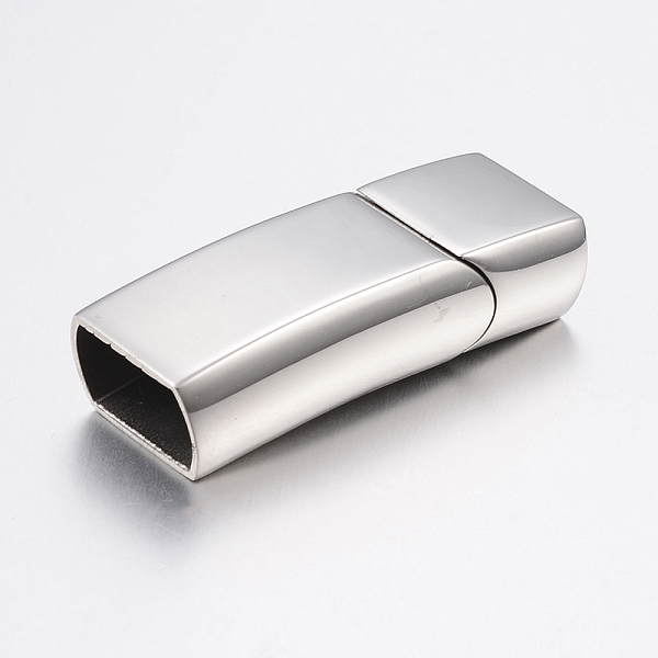 PandaHall Rectangle 304 Stainless Steel Magnetic Clasps with Glue-in Ends, Stainless Steel Color, 32.5x13.5x7.5mm, Hole: 5.5x11.5mm 304...
PandaHall Rectangle 304 Stainless Steel Magnetic Clasps with Glue-in Ends, Stainless Steel Color, 32.5x13.5x7.5mm, Hole: 5.5x11.5mm 304...