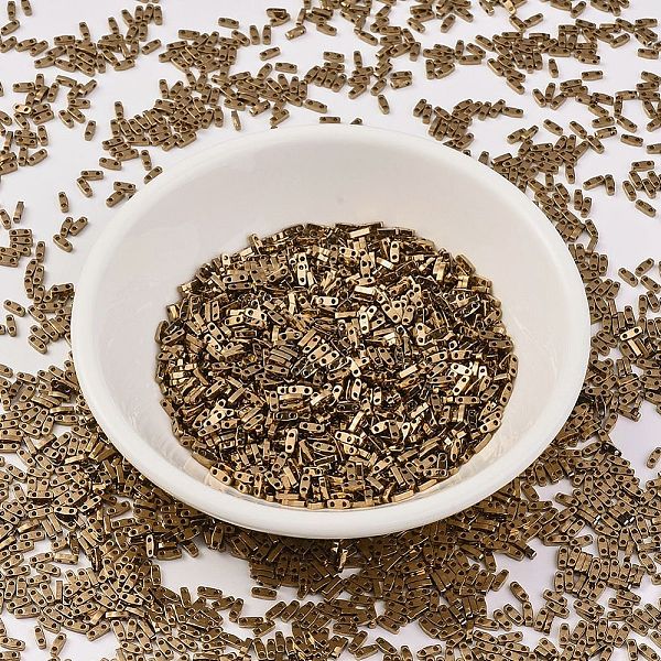 PandaHall MIYUKI Quarter TILA Beads, Japanese Seed Beads, 2-Hole, (QTL457) Metallic Dark Bronze, 5x1.2x1.9mm, Hole: 0.8mm, about 480pcs/10g..., Brown
PandaHall MIYUKI Quarter TILA Beads, Japanese Seed Beads, 2-Hole, (QTL457) Metallic Dark Bronze, 5x1.2x1.9mm, Hole: 0.8mm, about 480pcs/10g..., Brown