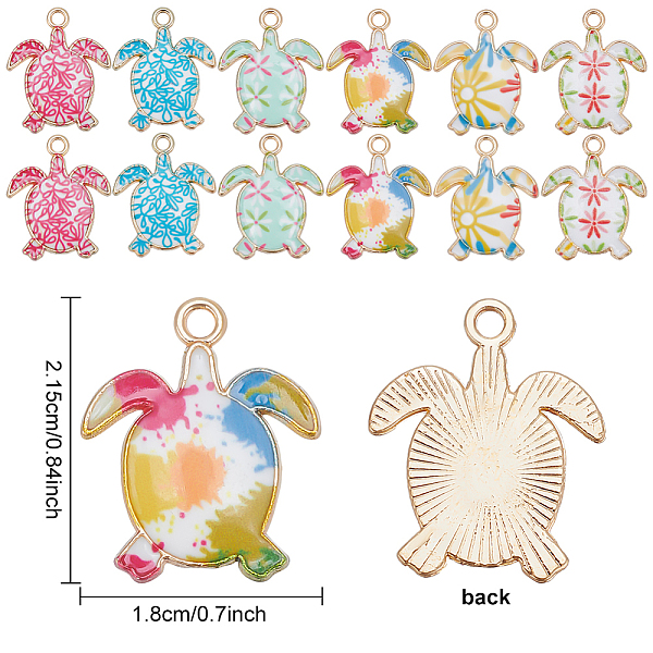 PandaHall 48Pcs 6 Style Alloy Enamel Pendants, Light Gold, Tortoise Charm, Mixed Color, 21.5x18x1.5mm, Hole: 1.8mm, 8pcs/style Alloy+Enamel..., Multicolor
PandaHall 48Pcs 6 Style Alloy Enamel Pendants, Light Gold, Tortoise Charm, Mixed Color, 21.5x18x1.5mm, Hole: 1.8mm, 8pcs/style Alloy+Enamel..., Multicolor
