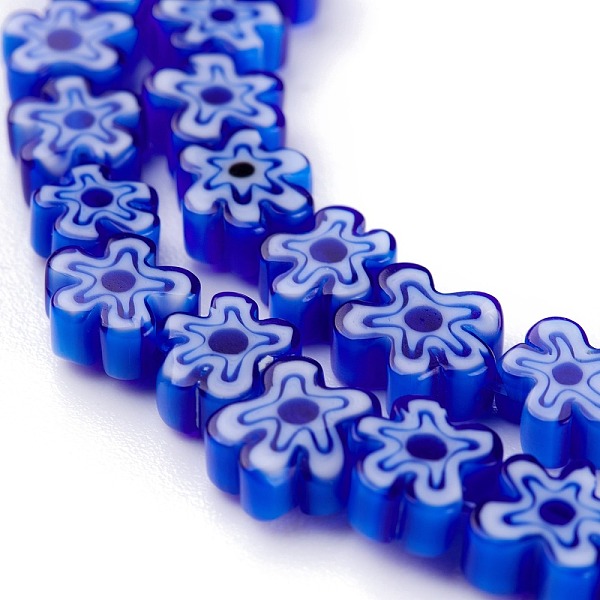 PandaHall Handmade Millefiori Glass Bead Strands, Flower, Medium Blue, 6.4~9x3.2mm, Hole: 1mm, about 56pcs/Strand, 15.75''(40cm) Millefiori...
PandaHall Handmade Millefiori Glass Bead Strands, Flower, Medium Blue, 6.4~9x3.2mm, Hole: 1mm, about 56pcs/Strand, 15.75''(40cm) Millefiori...