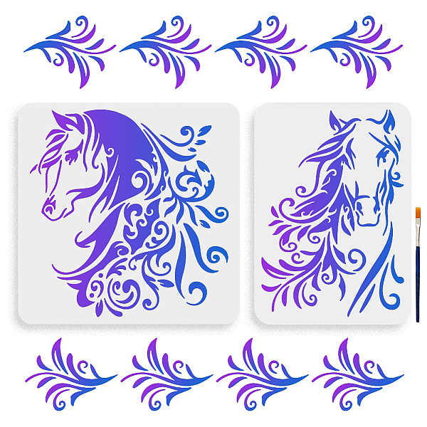PandaHall MAYJOYDIY 2pcs Floral Horse Stencil 11.8×11.8/11.7×8.3inch Large Vintage Horse Pattern Stencils with Painting Brush Reusable...
PandaHall MAYJOYDIY 2pcs Floral Horse Stencil 11.8×11.8/11.7×8.3inch Large Vintage Horse Pattern Stencils with Painting Brush Reusable...