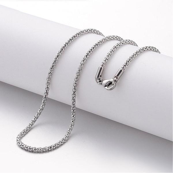 PandaHall 304 Stainless Steel Necklace, Popcorn Chains, with Lobster Clasps, Stainless Steel Color, 17.72 inch(450mm), 2.4mm Stainless Steel
PandaHall 304 Stainless Steel Necklace, Popcorn Chains, with Lobster Clasps, Stainless Steel Color, 17.72 inch(450mm), 2.4mm Stainless Steel