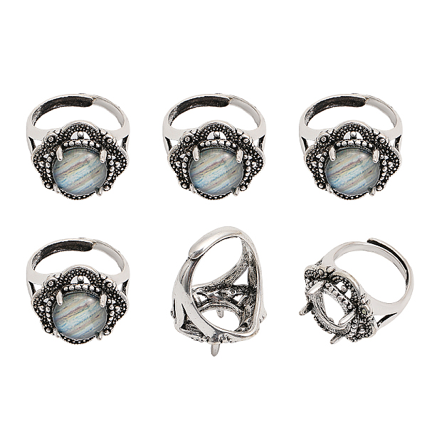 PandaHall CHGCRAFT 6Pcs Adjustable Alloy Finger Ring Findings, 4 Claw Prong Pad Ring Settings, Rhombus with Round Tray, Antique Silver...
PandaHall CHGCRAFT 6Pcs Adjustable Alloy Finger Ring Findings, 4 Claw Prong Pad Ring Settings, Rhombus with Round Tray, Antique Silver...