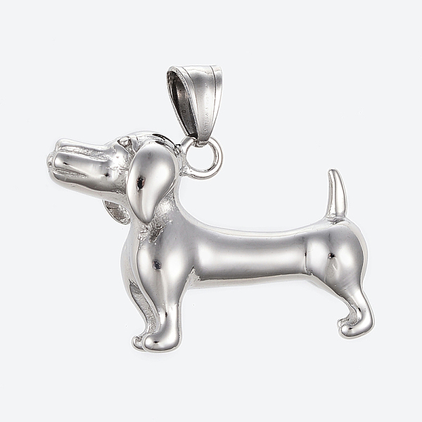 PandaHall 304 Stainless Steel Puppy Pendants, Large Hole Pendants, Sausage Dog/Dachshund, Stainless Steel Color, 27x39x15mm, Hole: 5x9mm 304...
PandaHall 304 Stainless Steel Puppy Pendants, Large Hole Pendants, Sausage Dog/Dachshund, Stainless Steel Color, 27x39x15mm, Hole: 5x9mm 304...